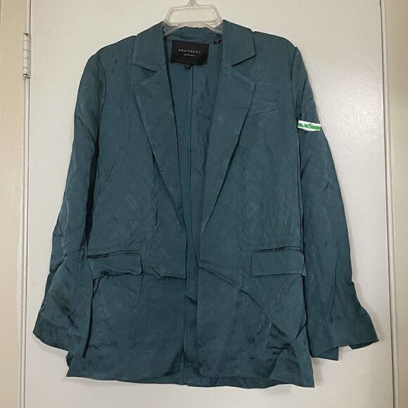 NEW Equipment Ramon Textured Blazer Green Blazer Jacket US 6 $595 -no belt- - Picture 2 of 8